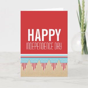 Stars and Stripes Banner July 4th Card