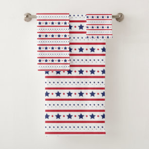 Stars and Stripes Bath Towel Set