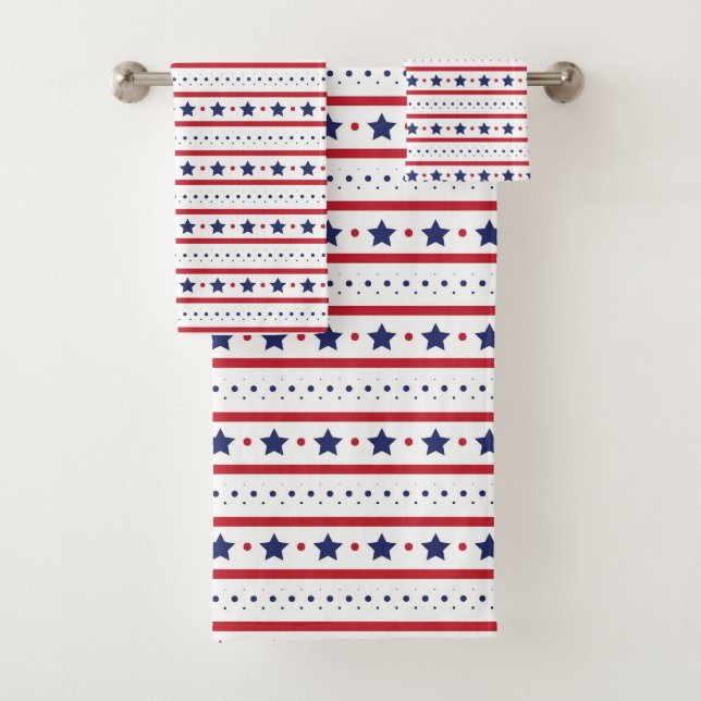 Stars and Stripes  Bath Towel Set (Insitu)