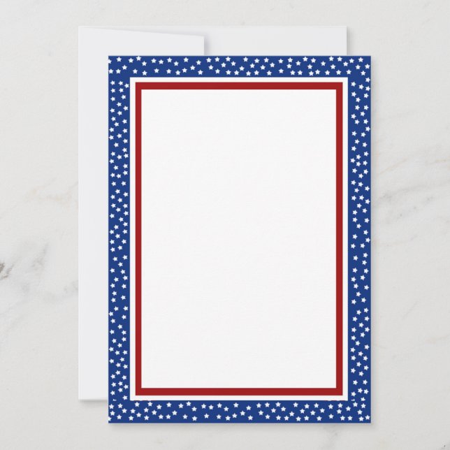 Stars and Stripes Border Invitation (Front)