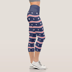 Stars and Stripes Capri Leggings