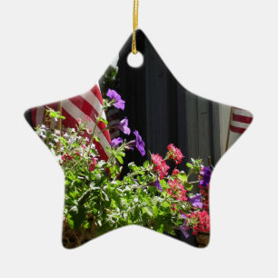 Stars and Stripes Ceramic Ornament