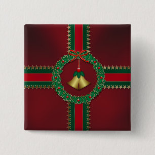 Stars and Stripes Christmas Button