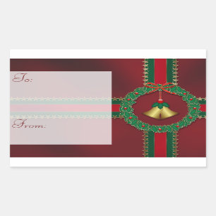 Stars and Stripes Christmas Gift Tag Stickers