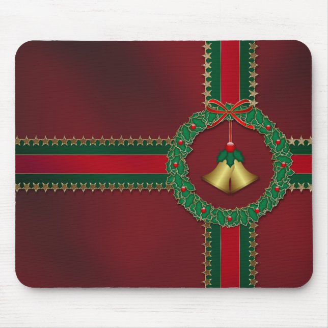 Stars and Stripes Christmas Mousepad (Front)