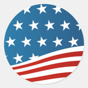 Stars and Stripes Classic Round Sticker
