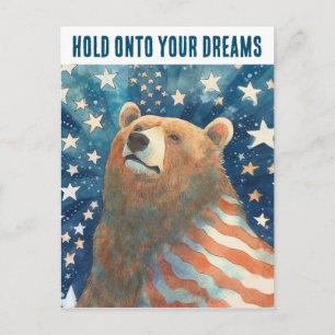 Stars and Stripes Dreamer Bear Postcard