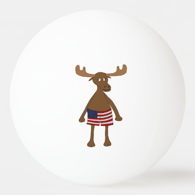 Stars and Stripes, Eh? Ping Pong Ball (Front)