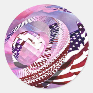 Stars and Stripes Envelope Seal and Sticker