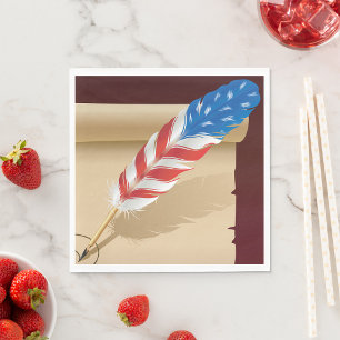 Stars And Stripes Feather Napkin