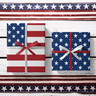 Stars and Stripes Flag of the USA Wrapping Paper Sheet