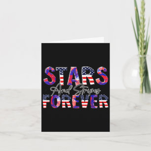 Stars and stripes forever patriotic brave card