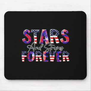 Stars and stripes forever patriotic brave mouse pad