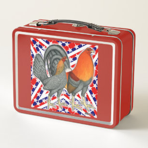 Stars and Stripes Gamefowl Metal Lunch Box