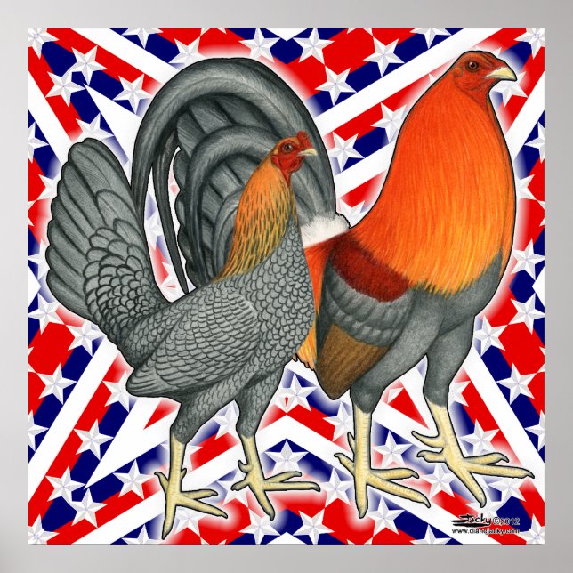 Stars and Stripes Gamefowl Poster (Front)