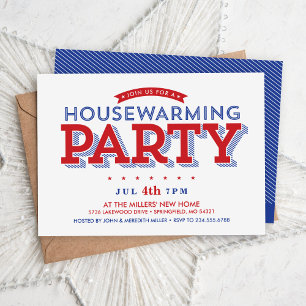 Stars and Stripes Housewarming Party Invitation