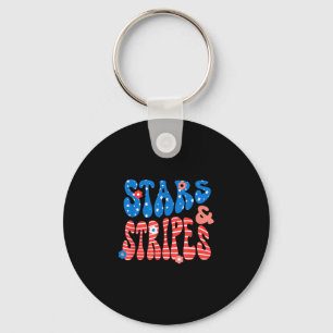 Stars and stripes independence day patriotic usa key ring