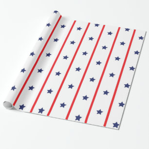 Stars and Stripes Independence Day Wrapping Paper