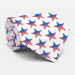 Stars and Stripes inside five-point star Tie