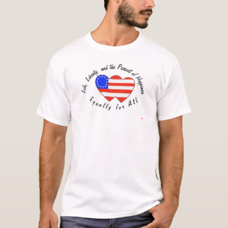 Stars and Stripes inside Heroes' Hearts Logo T-Shirt