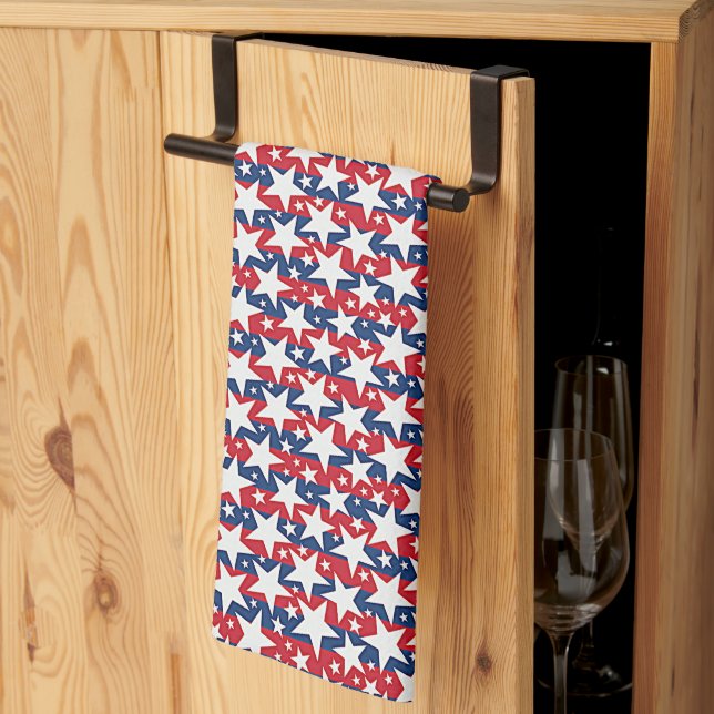 Stars and stripes  kitchen towel (Thirds Fold)