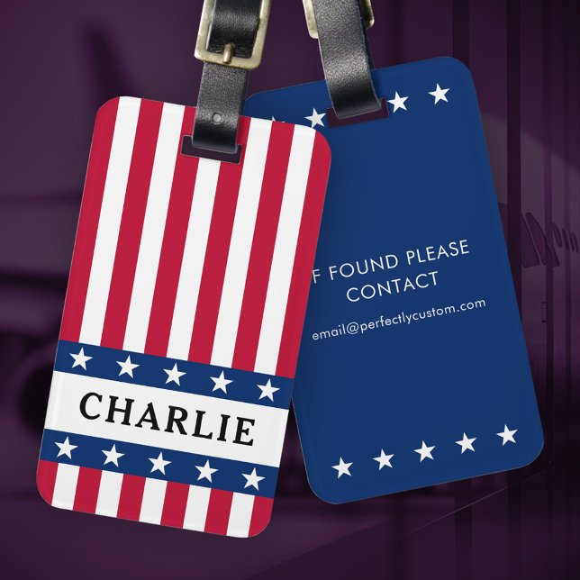 Stars and stripes luggage tag (Creator Uploaded)