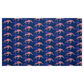 Stars and Stripes Mustang (blue) Fabric