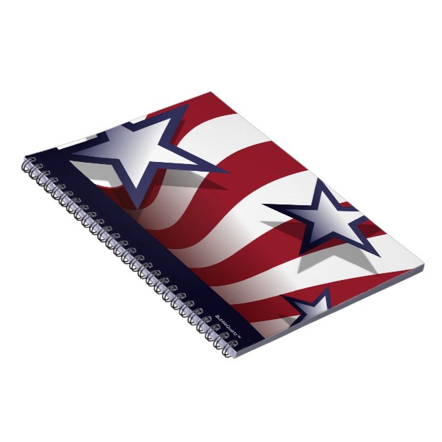 Stars and stripes notebook (customisable) (Right Side)