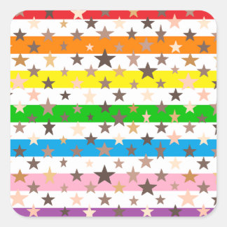 Stars and Stripes of Many Colours! Square Sticker