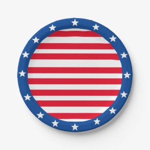 Stars and Stripes Paper Plate