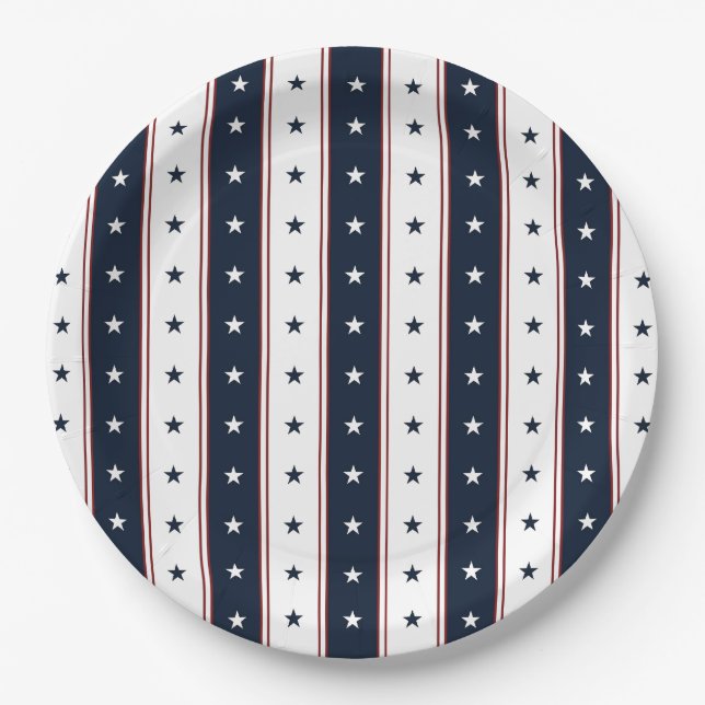 Stars and Stripes Paper Plate (Front)