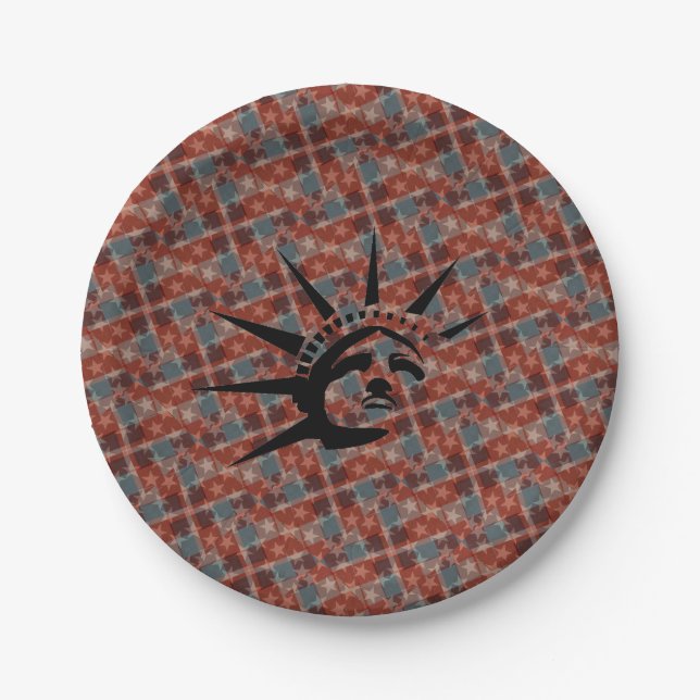 Stars and Stripes Paper Plate (Front)