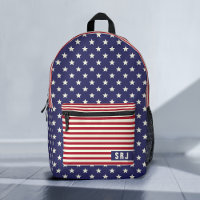 Stars and Stripes Patriotic American Flag Monogram