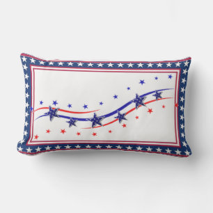 Stars and Stripes Patriotic Throw Accent Pillow