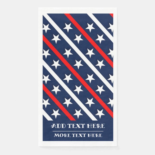 Stars and Stripes Patriotic USA FLAG   Napkin (Front)
