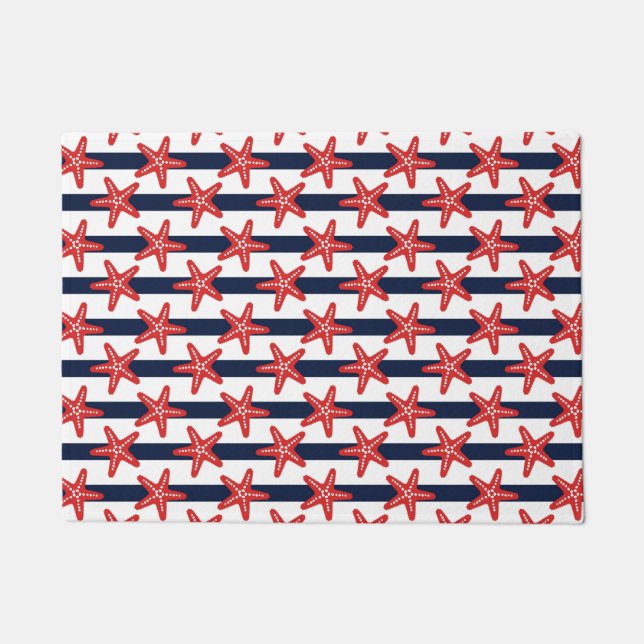 Stars And Stripes Pattern Doormat (Front)
