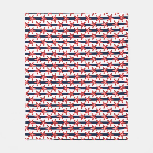 Stars And Stripes Pattern Fleece Blanket (Front)