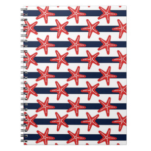 Stars And Stripes Pattern Notebook