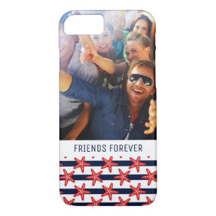 Stars And Stripes Pattern   Your Photo & Text iPhone 8/7 Case