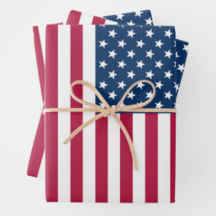 Stars and Stripes (portrait orientation) Wrapping Paper Sheet