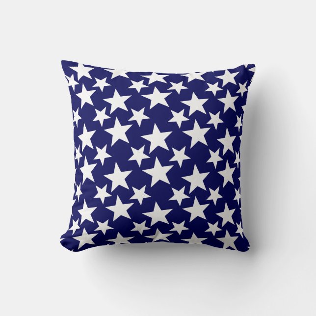 Stars and Stripes, Red White & Blue Cushion (Front)