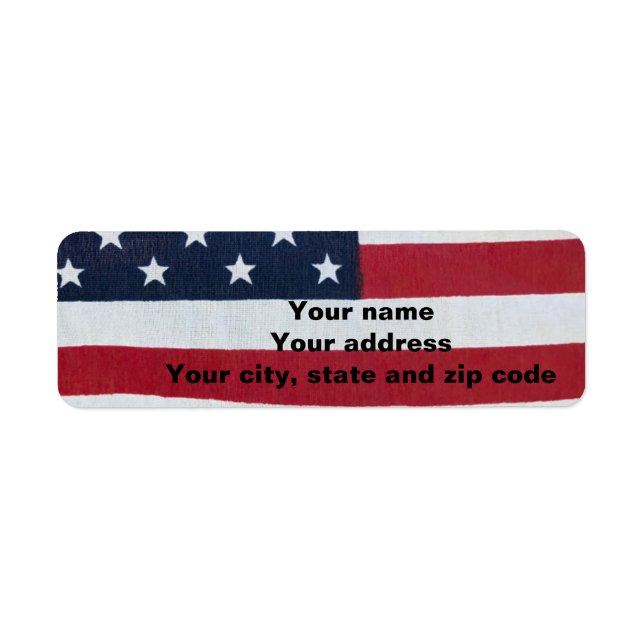 Stars and Stripes Return Address Label (Front)