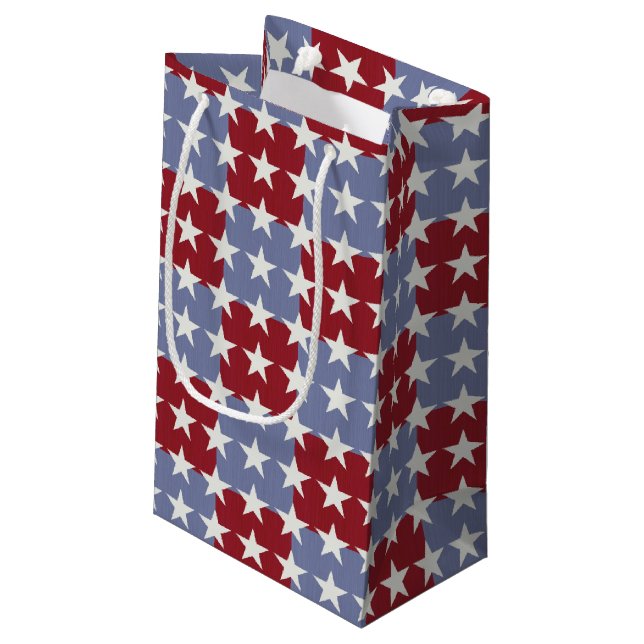 Stars and Stripes Small Gift Bag (Back Angled)