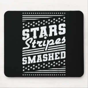 Stars and Stripes Smashed Independence Day Mouse Pad