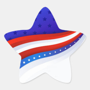 Stars and Stripes Star Sticker