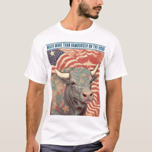 Stars and Stripes Steer  T-Shirt