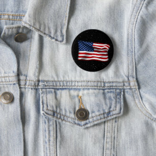 Stars and Stripes USA Patriotic American Flag 6 Cm Round Badge
