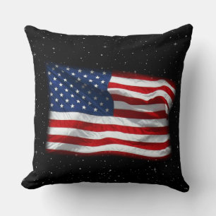 Stars and Stripes USA Patriotic American Flag Cushion