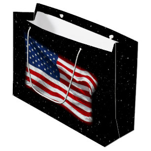 Stars and Stripes USA Patriotic American Flag Large Gift Bag