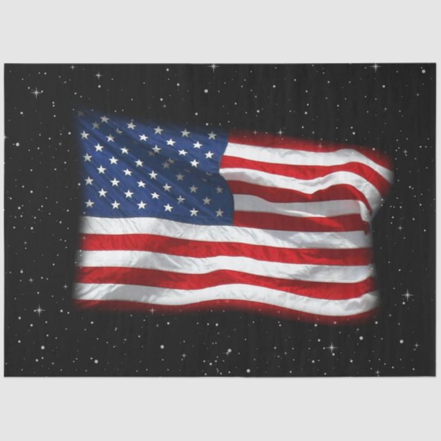 Stars and Stripes USA Patriotic American Flag Tissue Paper (Front)